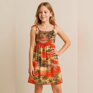 RJC Hawaii Girls Sundress – Size 10 – Tropical Island Print